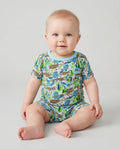 Little Dam Builders Bamboo Two Piece Short Sleeve Shorts Pajama Set
