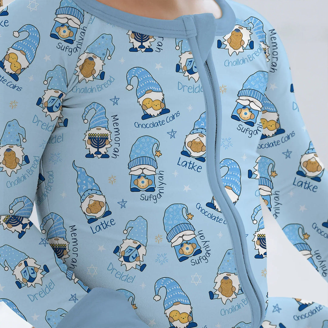 Happy Hanukkah Matching Family Convertible Zippy , Happy Hanukkah Matching Family Convertible Zippy - 0-3M / Girl