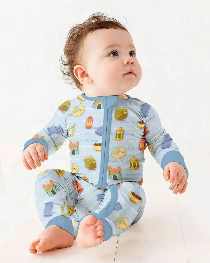 Ramadan Mubarak Family Matching Bamboo Convertible Zippy
