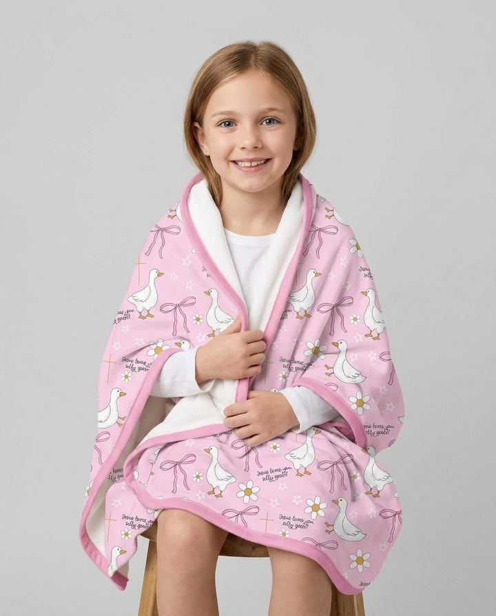 Jesus Loves You Silly Goose Bamboo Blanket