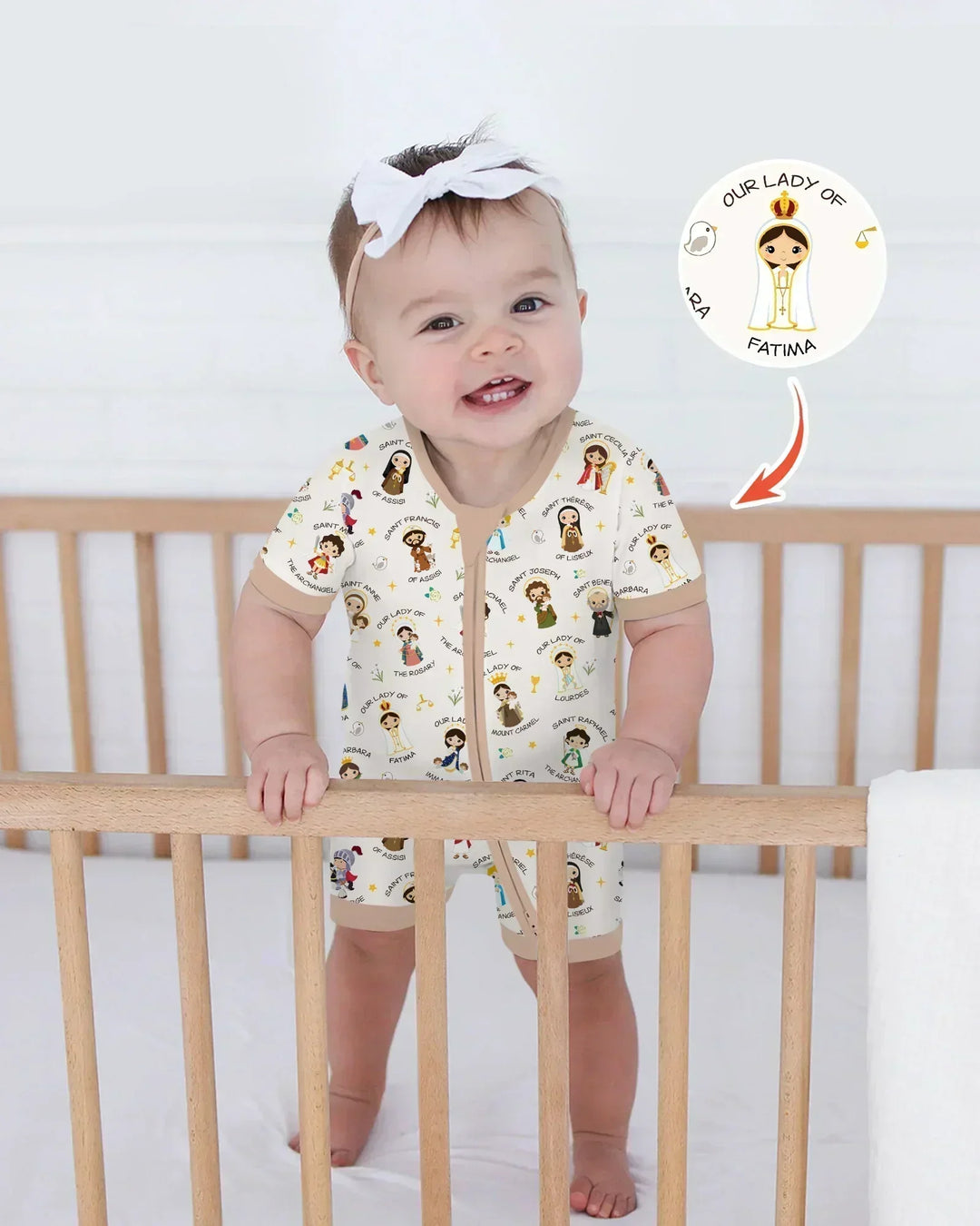 Pray For Us Family Matching Bamboo Shorty Zippy