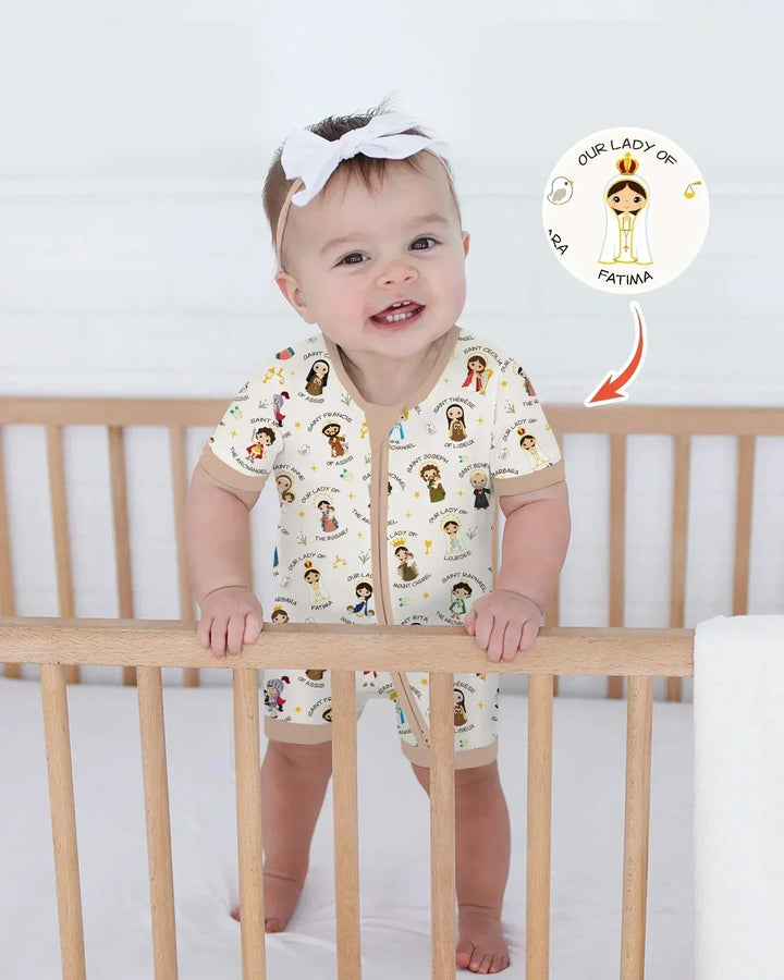 Pray For Us Family Matching Bamboo Shorty Zippy