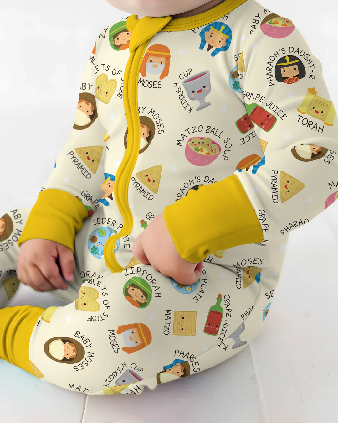 Cute Passover Characters Bamboo Convertible Zippy