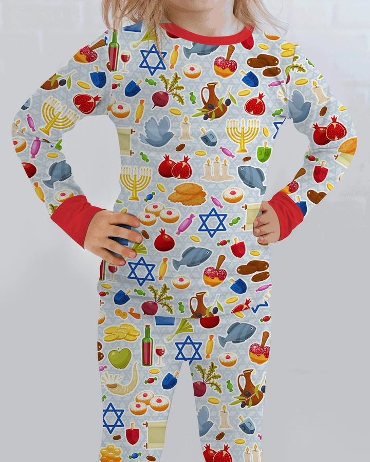 Shana Tovah Bamboo Two Piece Long Sleeve Pajama Set