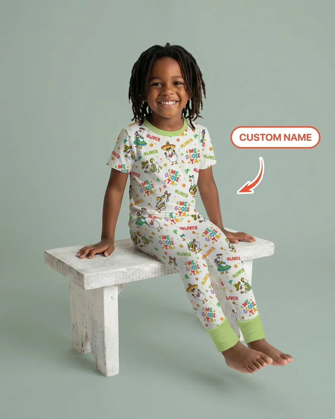 Custom name Me Goose-ta Bamboo Two Piece Short Sleeve Pajama Set