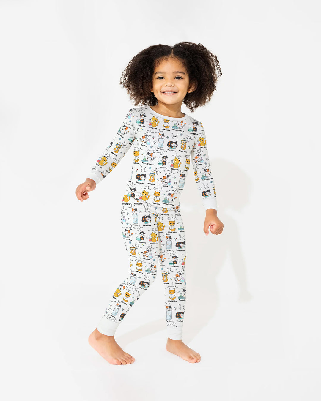 Biochemistry Cat Bamboo Two Piece Long Sleeve Pajama Set