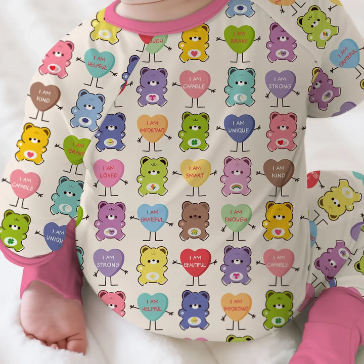 Rainbow Bears Affirmation Bamboo Convertible Zippy