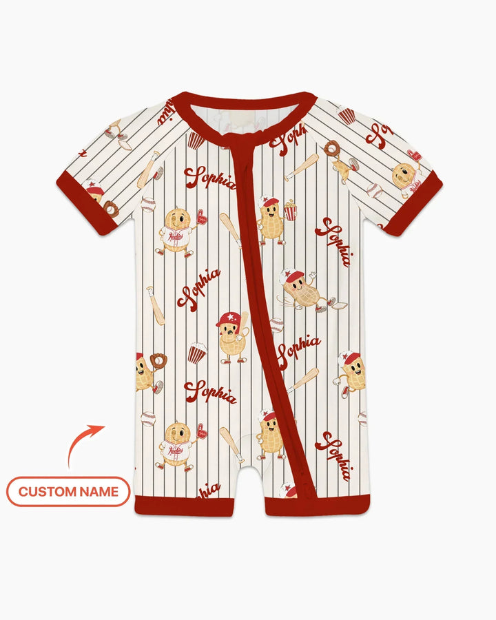 Custom Nam Retro Ballgame Bamboo Shorty Zippy