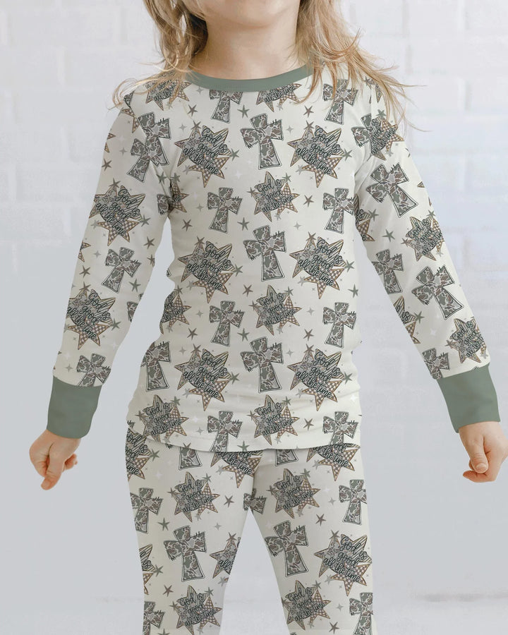 Template Bamboo Two Piece Long Sleeve Pyjamas Set