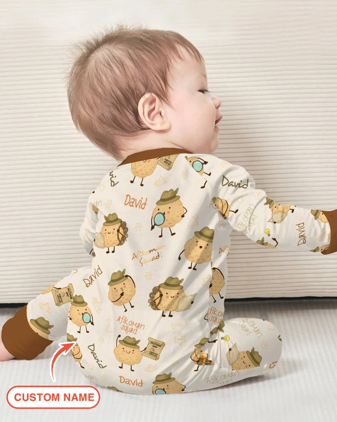 Custom Name Passover Afikoman Bamboo Convertible Zippy