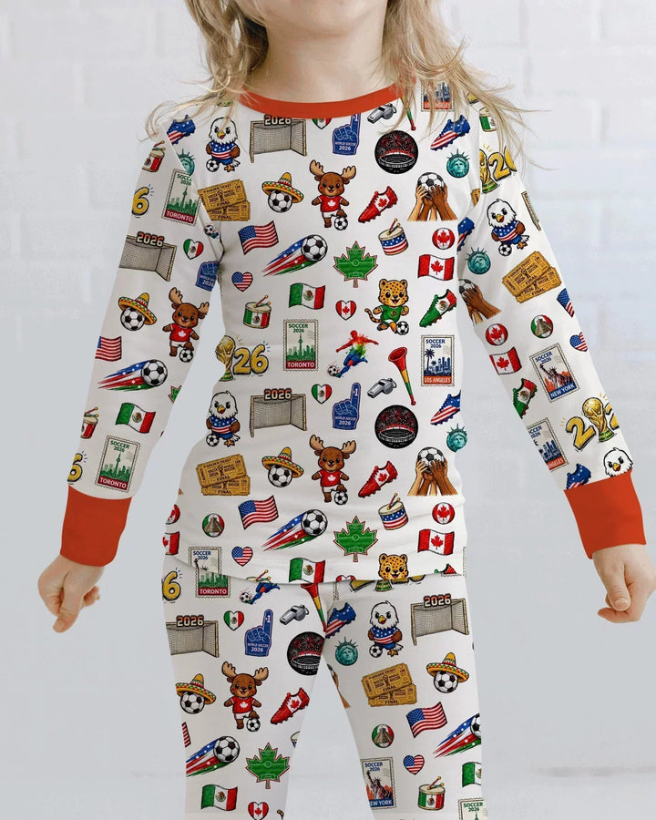 Soccer Cup 2026 Bamboo Two Piece Long Sleeve Pajama Set