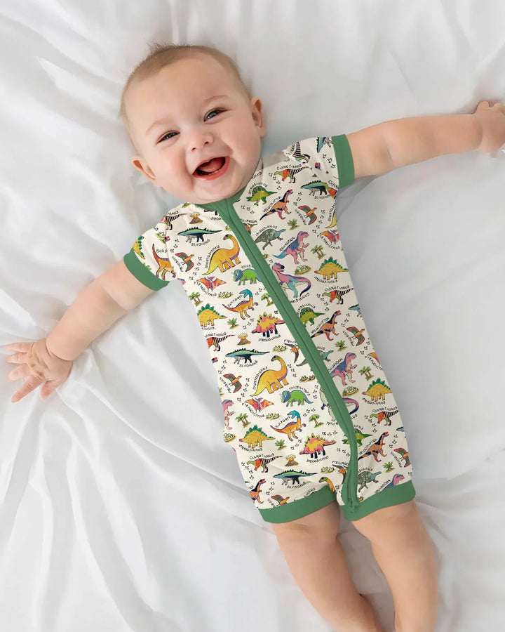 All The Dino Types Bamboo Shorty Zippy