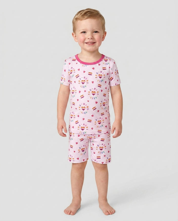 Love Makes Family Bamboo Two Piece Short Sleeve Shorts Pajama Set