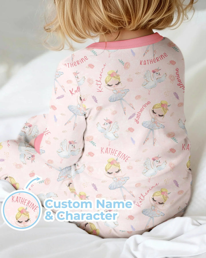 Custom Name Ballerina Doll Bamboo Convertible Zippy