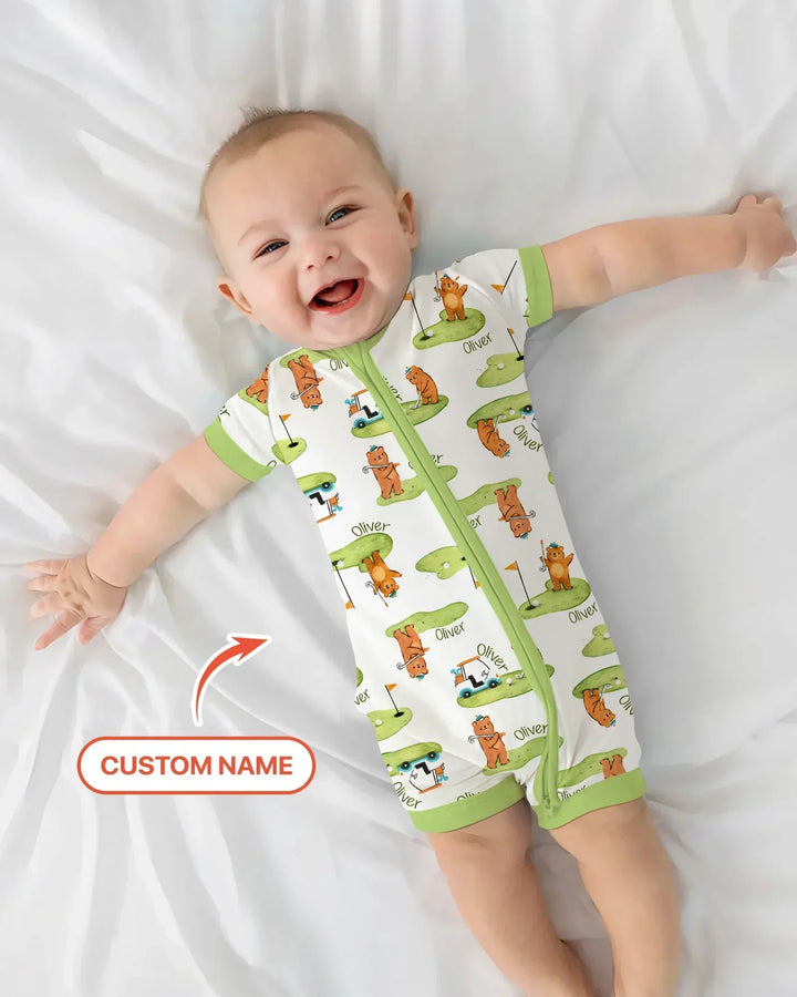 Custom Name Little Bear Golf Club Bamboo Shorty Zippy