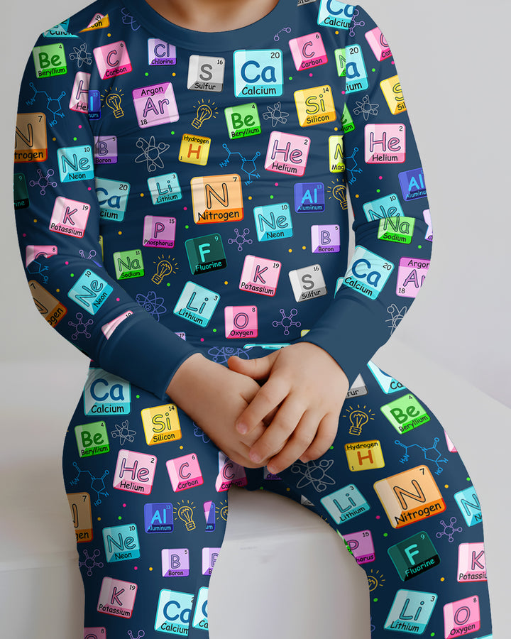 Science Elements Bamboo Two Piece Long Sleeve Pajama Set