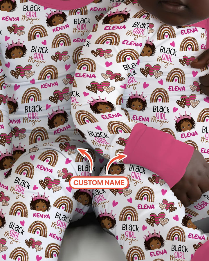 Custom Name Black Girl Magic Bamboo Convertible Zippy