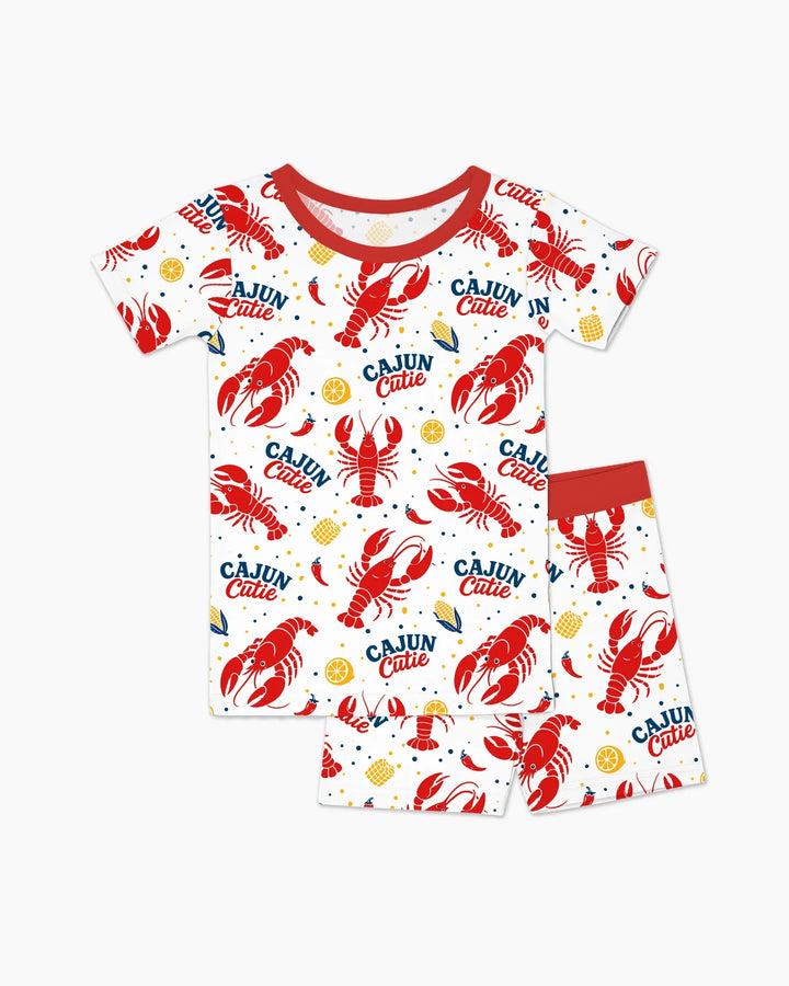Cajun Cutie Bamboo Two Piece Short Sleeve Shorts Pajama Set