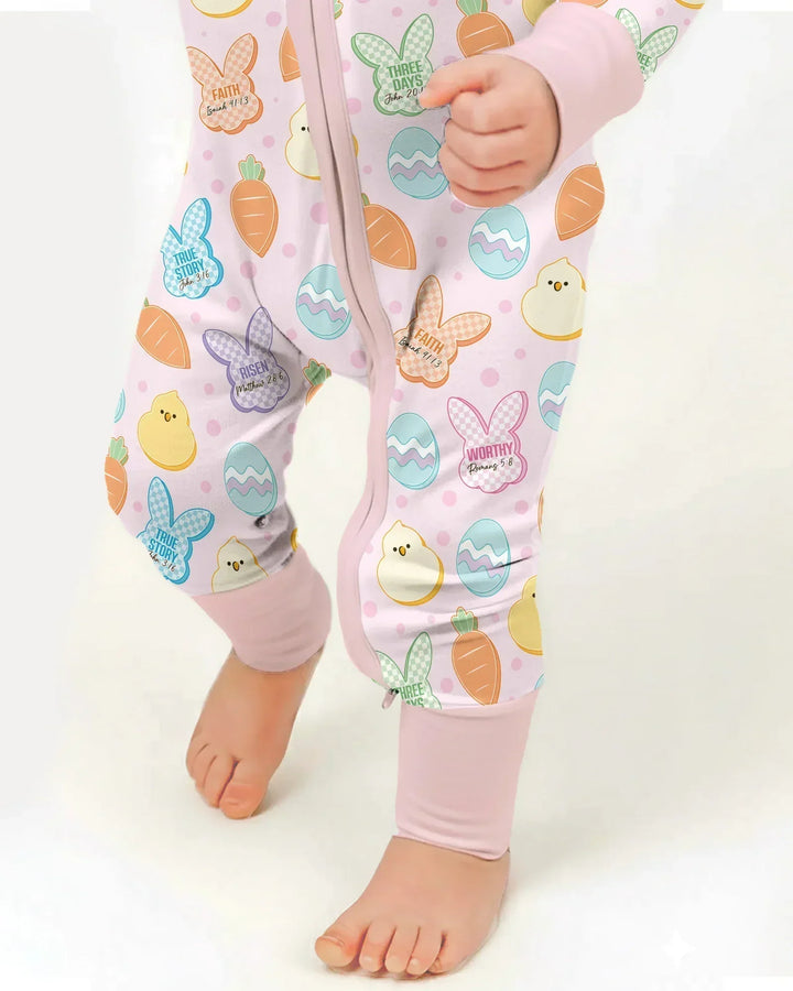 Easter Christian Bunny Bamboo Convertible Zippy