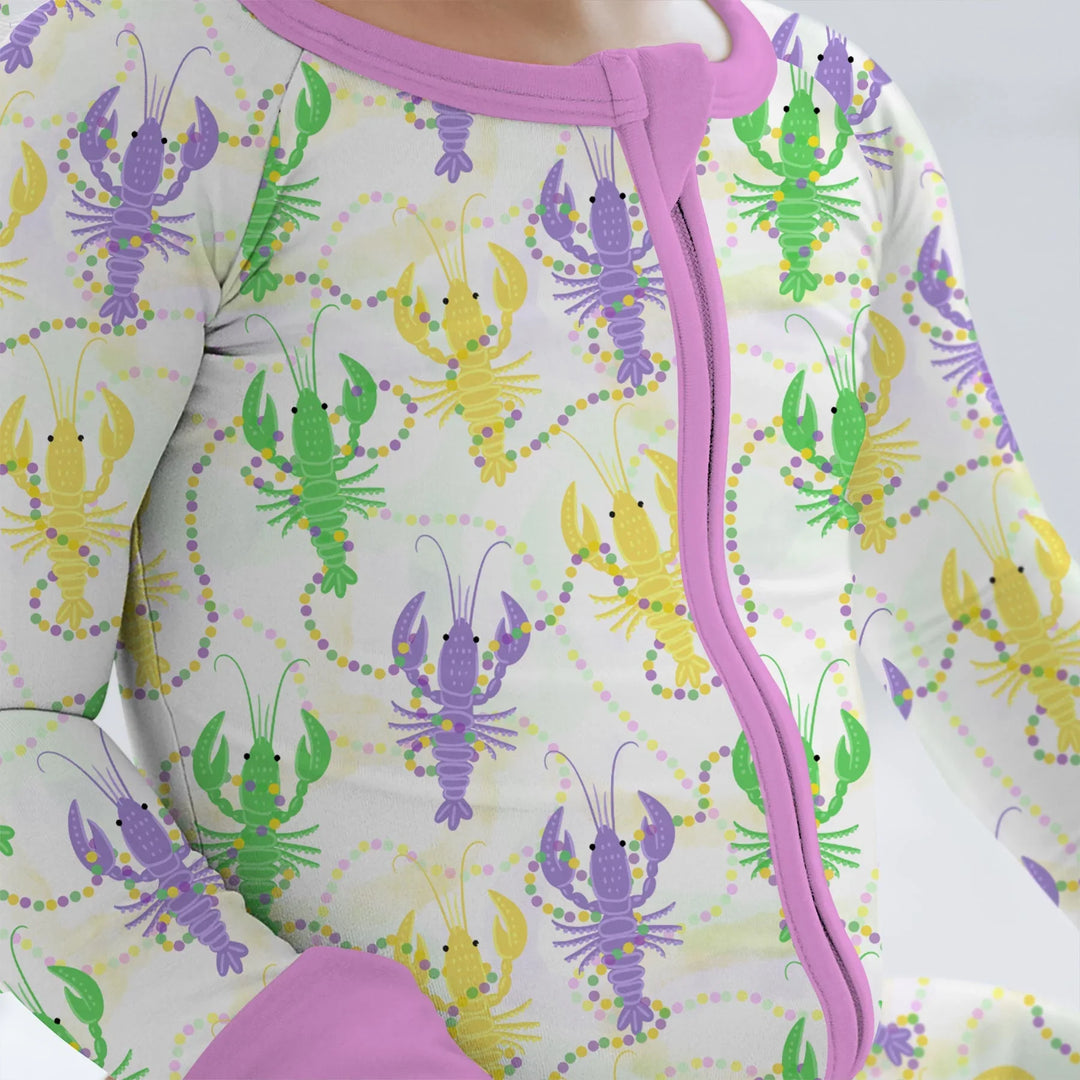 Mardi Gras Crawfish Family Matching Bamboo Convertible Zippy