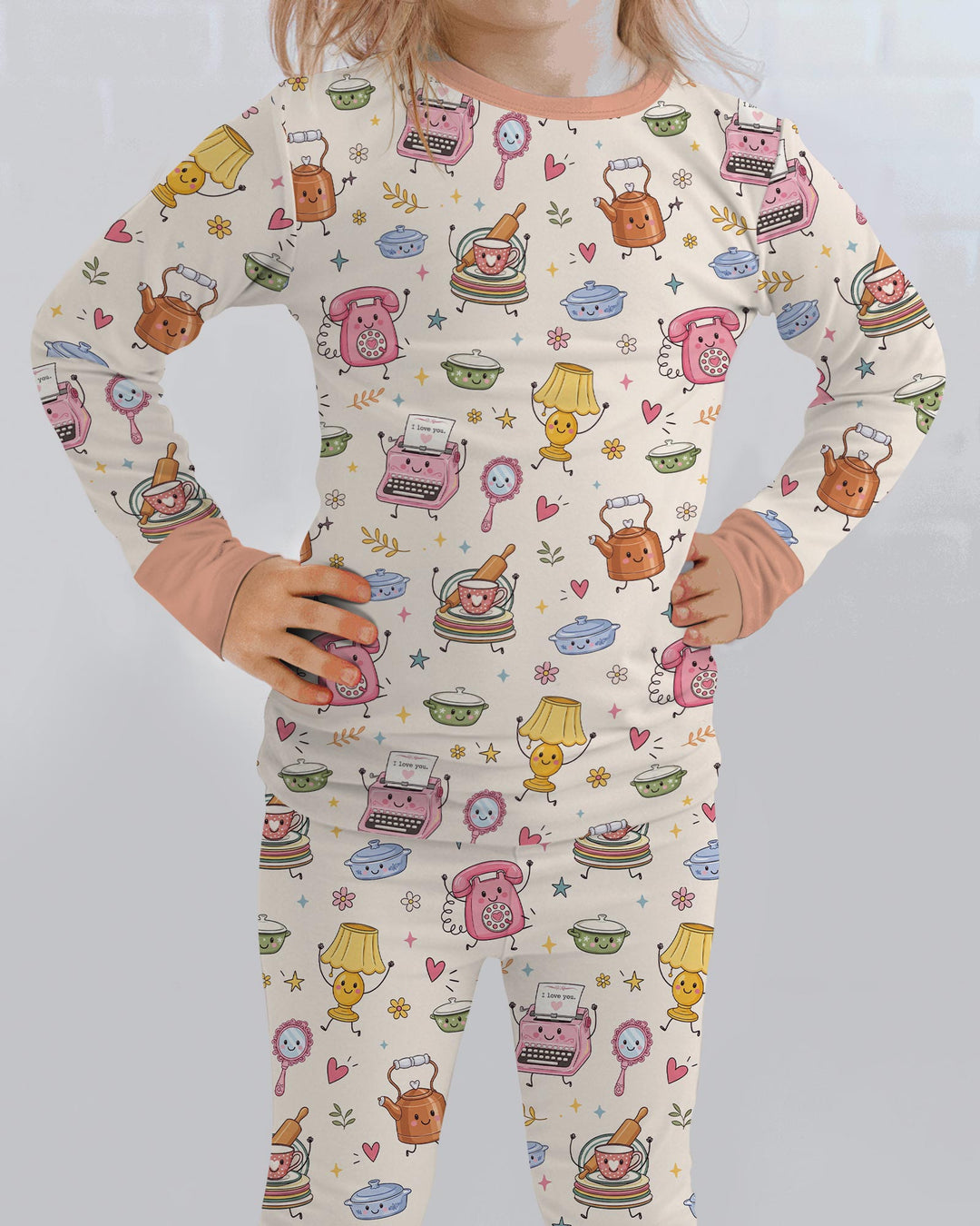 Template Bamboo Two Piece Long Sleeve Pyjamas Set