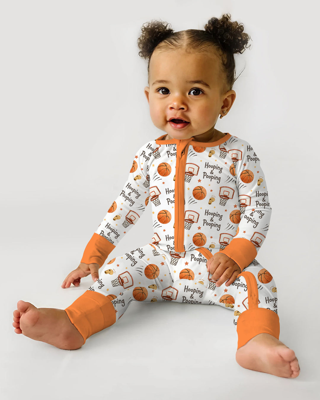 Funny Basketball Hooping & Pooping Bamboo Convertible Zippy