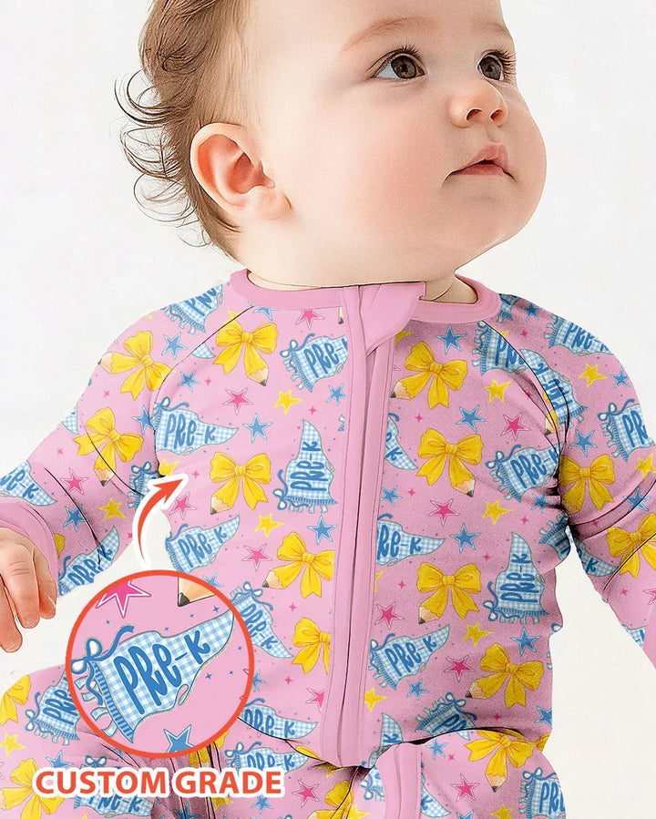 Pencil Bow Back To School Bamboo Convertible Zippy