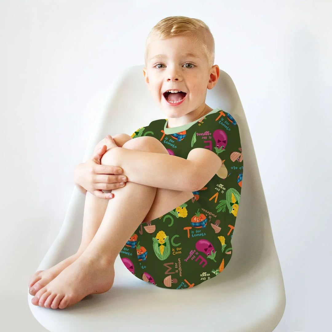 Veggie Letter Bamboo Two Piece Short Sleeve Shorts Pajama Set