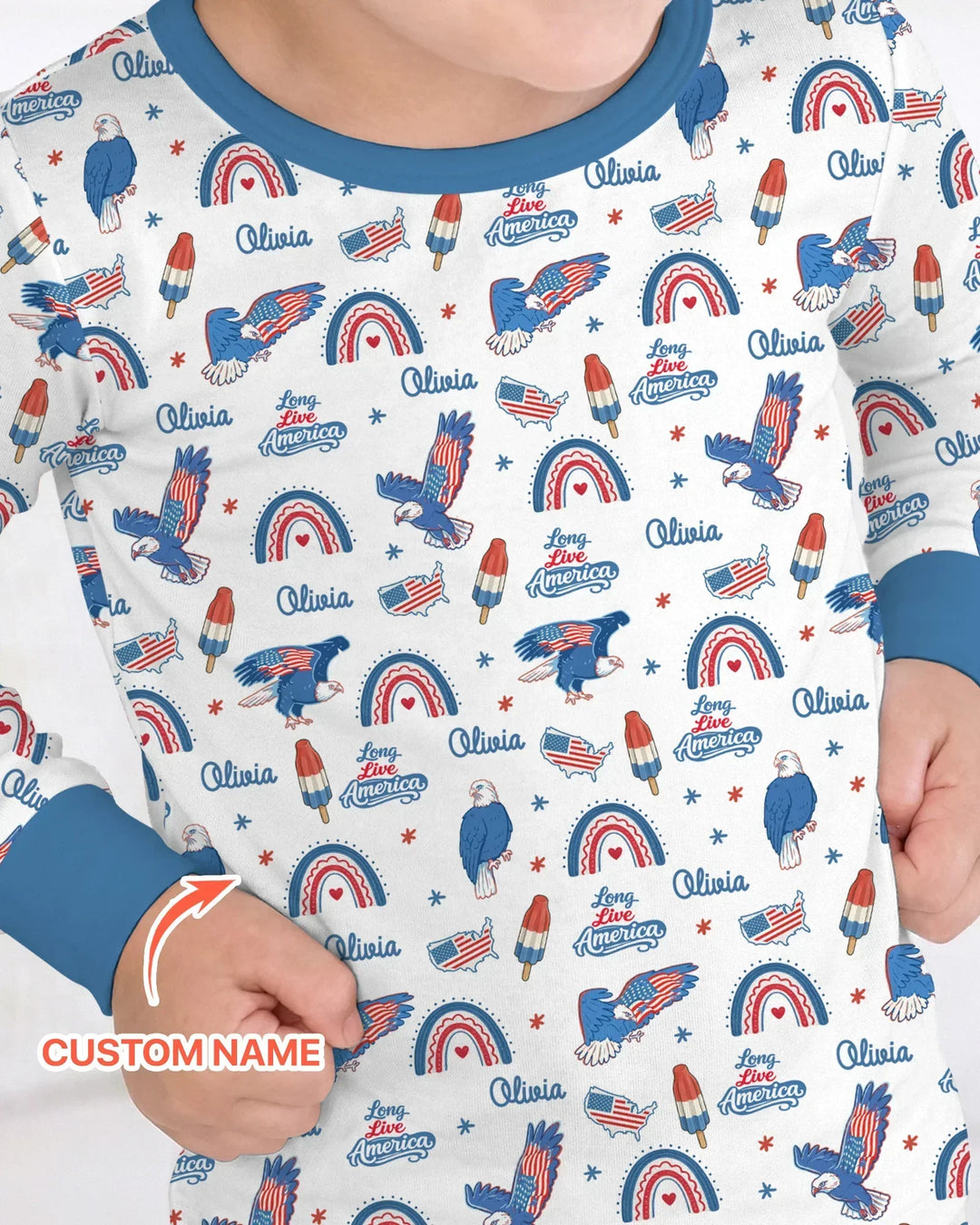 Long Live America Bamboo Two Piece Long Sleeve Pajama Set