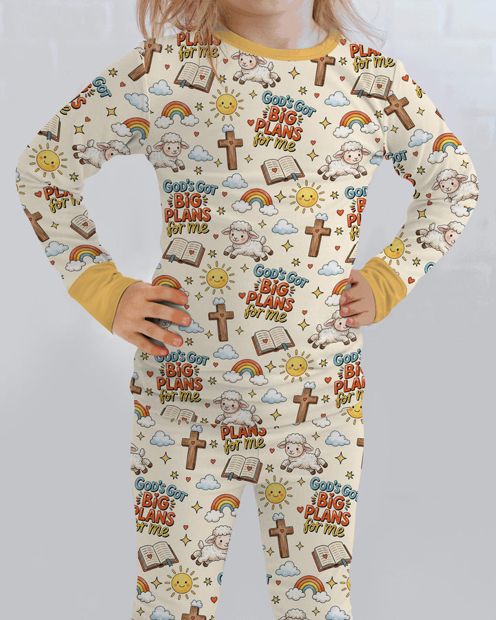God's Got Big Plans For Me Bamboo Two Piece Long Sleeve Pajama Set