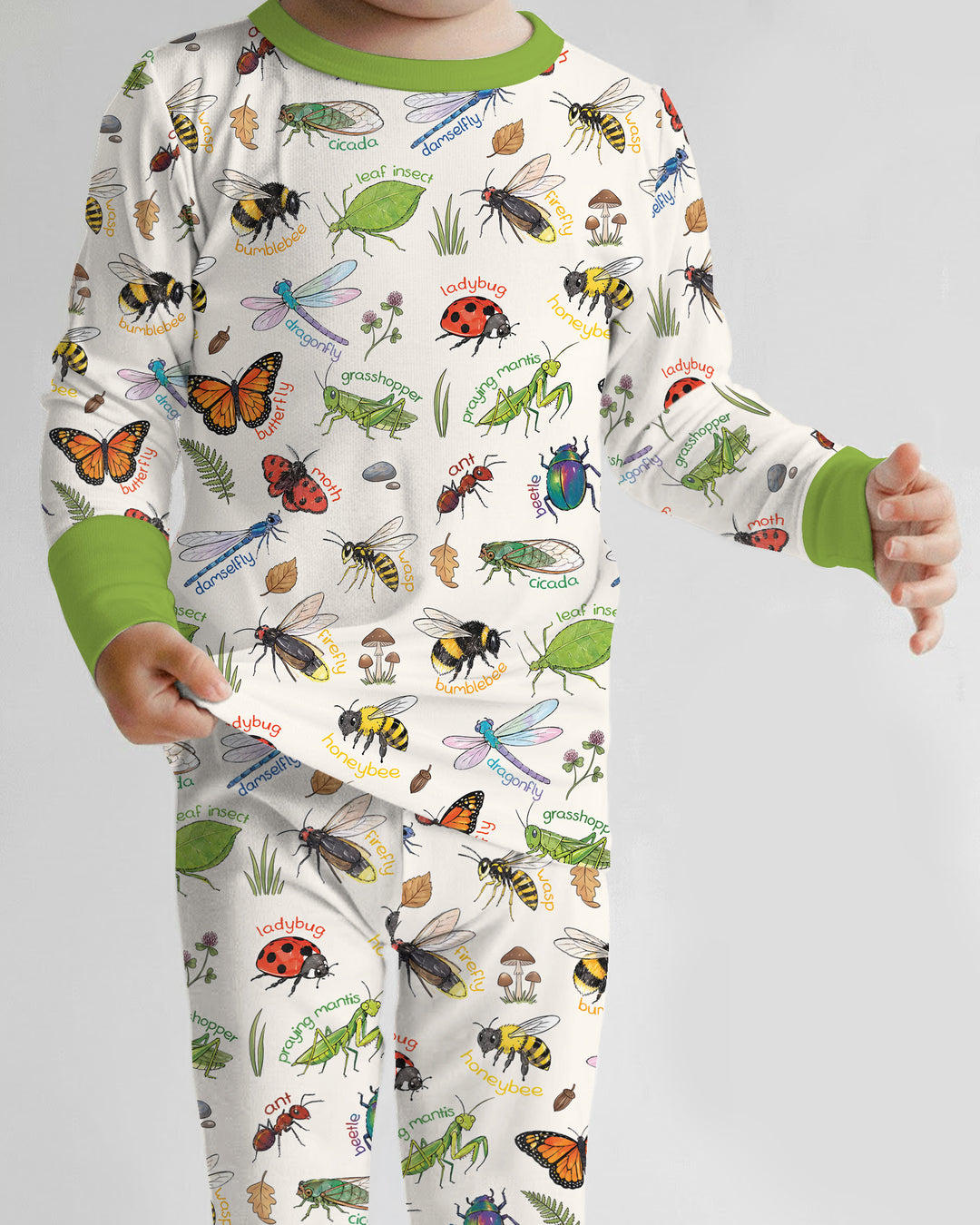 Template Bamboo Two Piece Long Sleeve Pyjamas Set