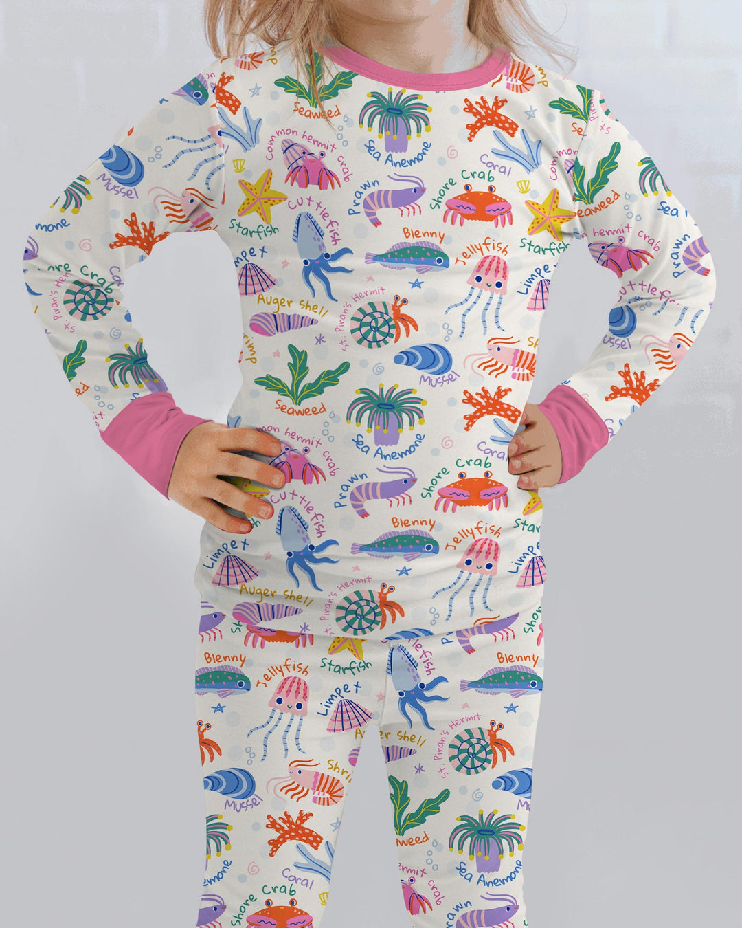 Tide Pool Pals Bamboo Two Piece Long Sleeve Pajama Set