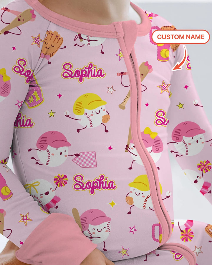 Baseball Mama and Mini Matching Bamboo Convertible Zippy
