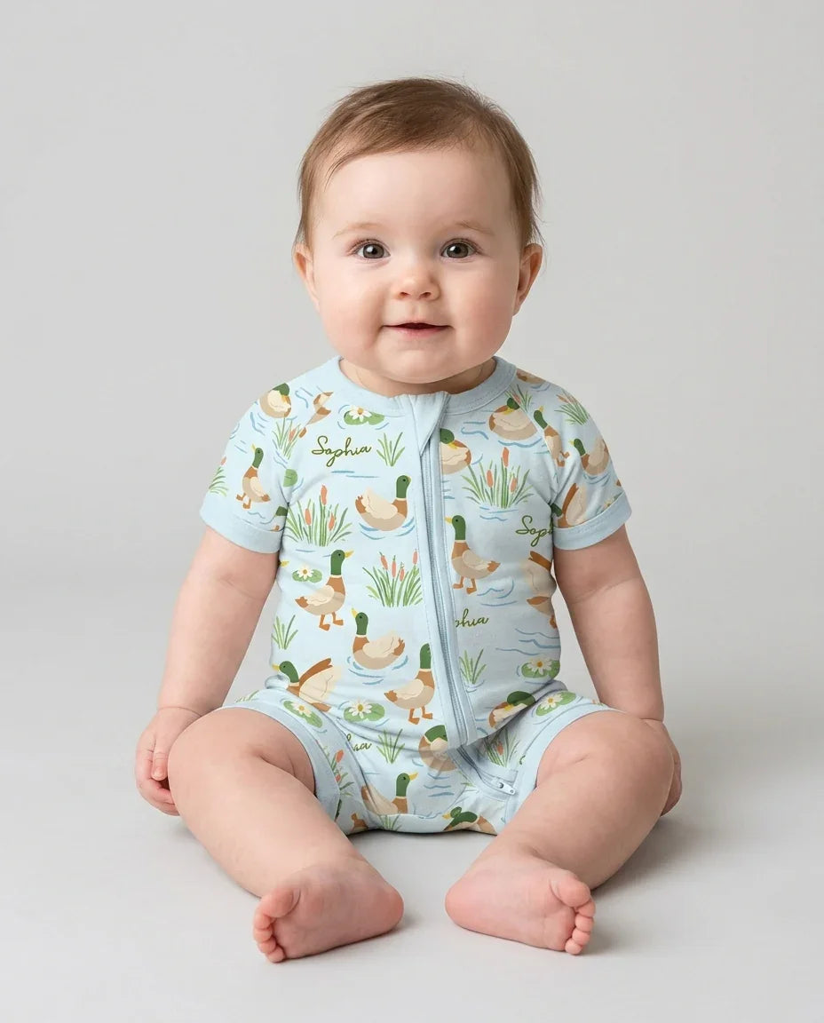 Personalized Mallard Duck Bamboo Shorty Zippy