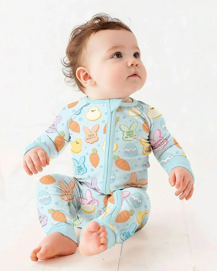 Easter Christian Bunny Bamboo Convertible Zippy