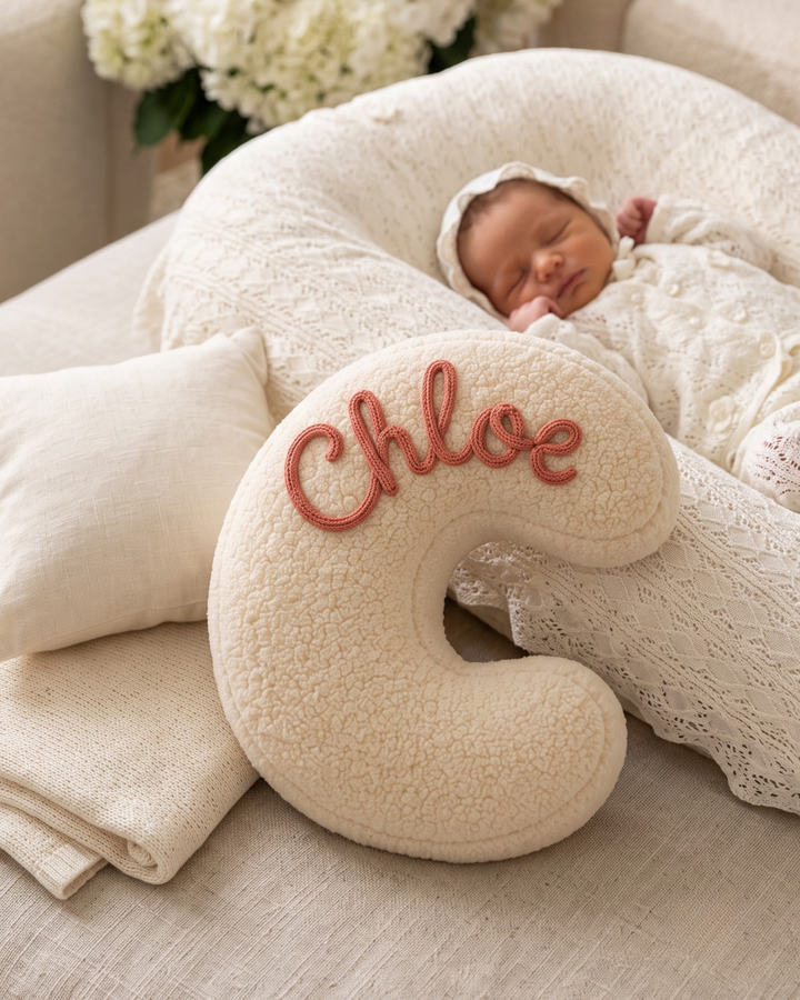 Cozy Initial Custom Letter Pillow