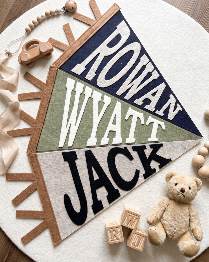 Baby Name Custom Pennant