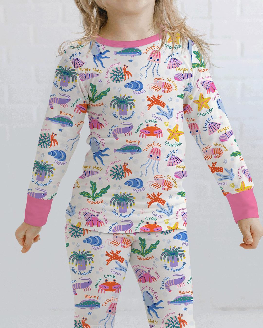 Tide Pool Pals Bamboo Two Piece Long Sleeve Pajama Set