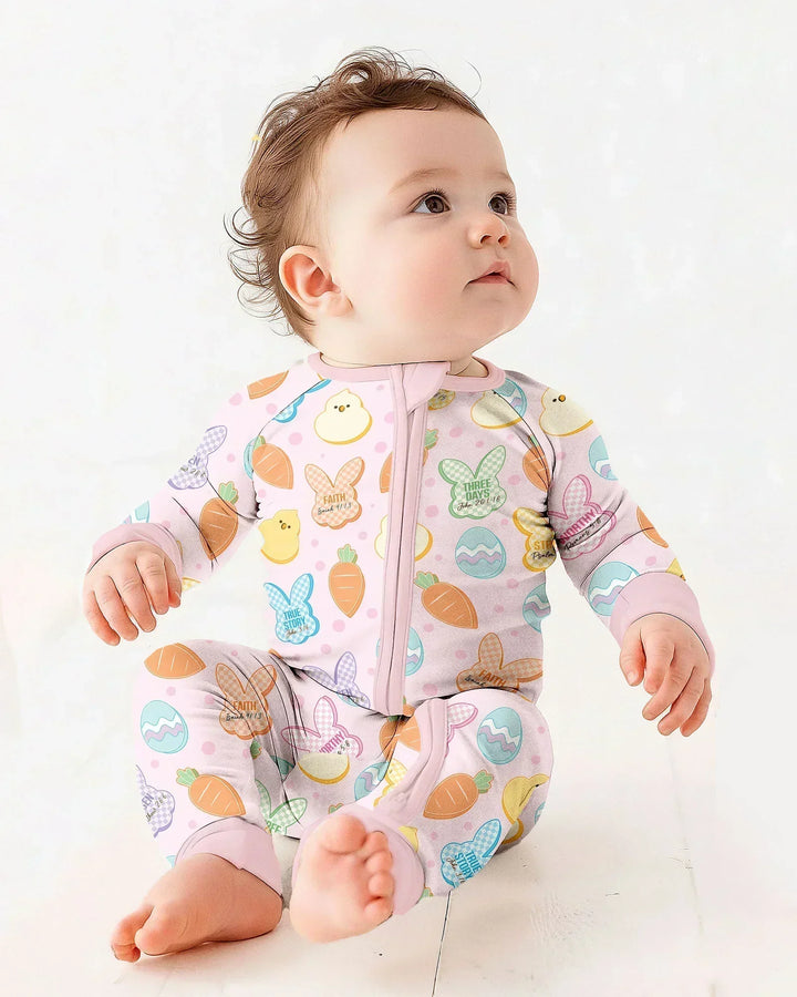 Easter Christian Bunny Bamboo Convertible Zippy