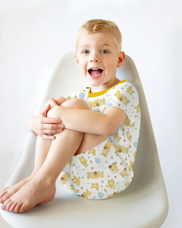 Mama & Mini Honey Bear Bamboo Two Piece Short Sleeve Shorts Pajama Set