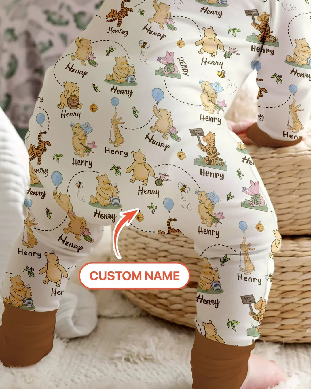 Once Upon A Bear Custom Name Bamboo Convertible Zippy