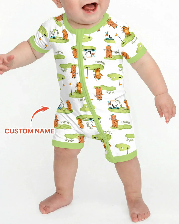 Custom Name Little Bear Golf Club Bamboo Shorty Zippy