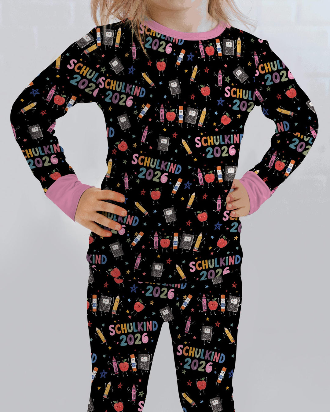 First Day Fun 2026 Bamboo Two Piece Long Sleeve Pajama Set