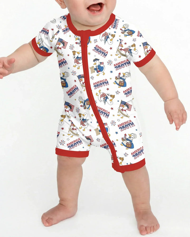 Patriotic Goose Celebrating 250 Years Bamboo Shorty Zippy