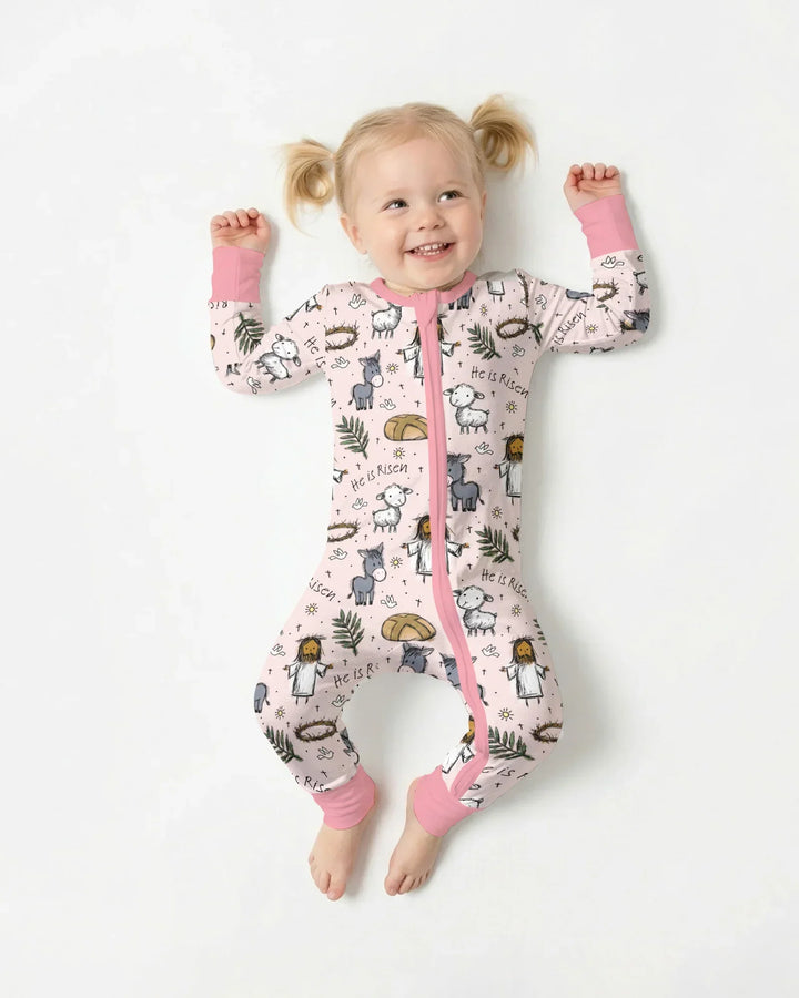 He Is Risen Easter Family Matching Bamboo Convertible Zippy