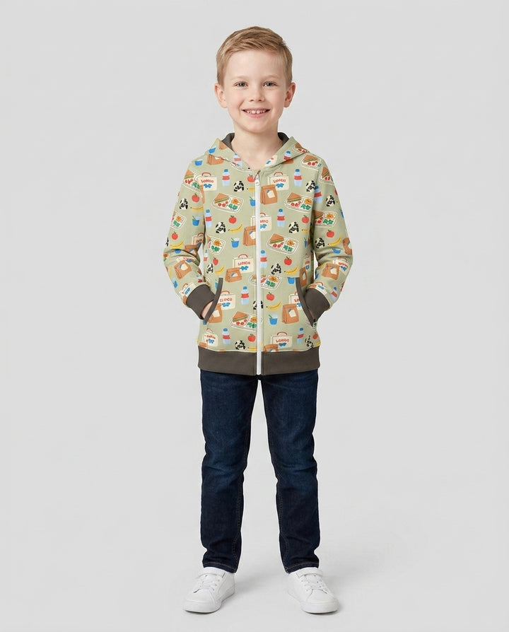Happy School Lunch Bamboo Zip Hoodie