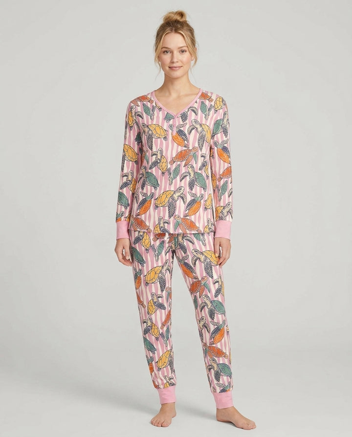 Turtle Bay Family Matching Bamboo Women Pajama Set