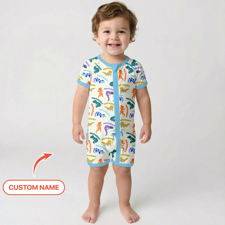 Custom Name Little Salamander Bamboo Shorty Zippy