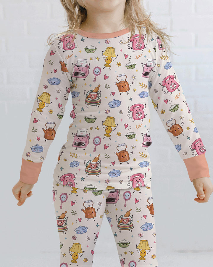 Template Bamboo Two Piece Long Sleeve Pyjamas Set