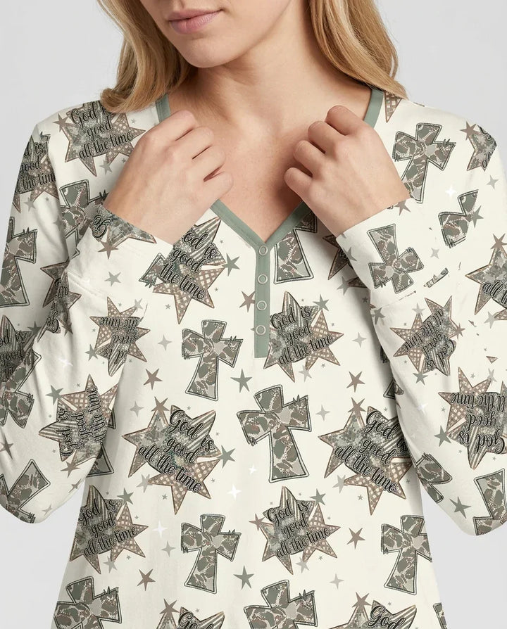 Camo God is Good Family Matching Bamboo Women Pajama Set